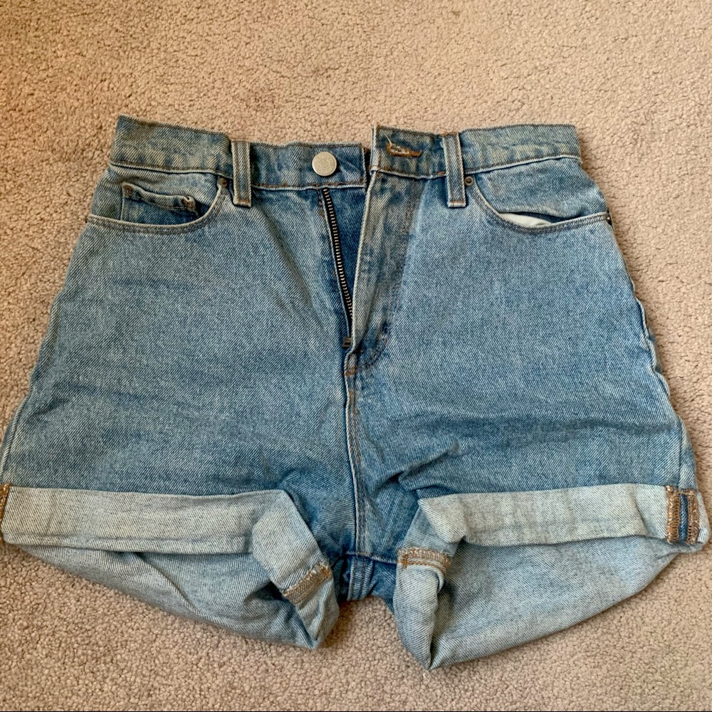 Urban BDG Light Wash Mom High Rise Jean Shorts